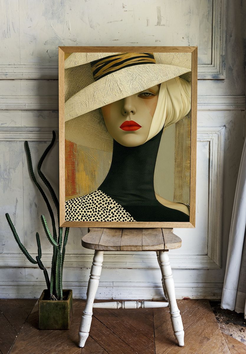 Elegant Fashion Portrait Poster. — room view 1
