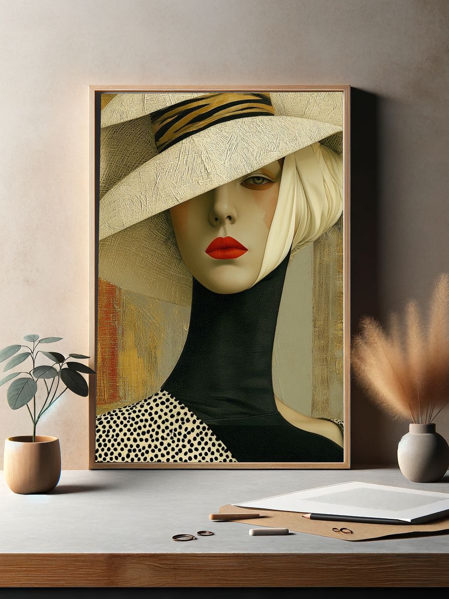 Elegant Fashion Portrait Poster. — room view 2