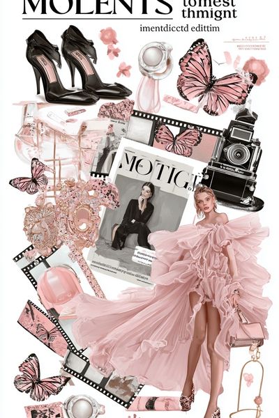 Pink Fashion Collage Poster. poster