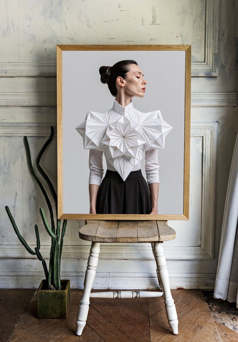 Geometric Fashion Portrait Poster. room preview