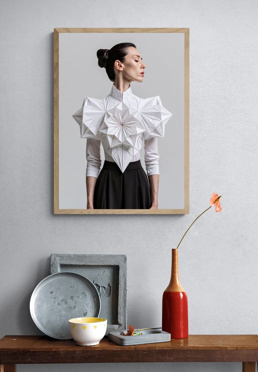 Geometric Fashion Portrait Poster. — room view 3