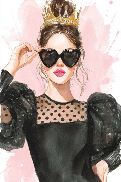 Fashion Queen Watercolor Print.