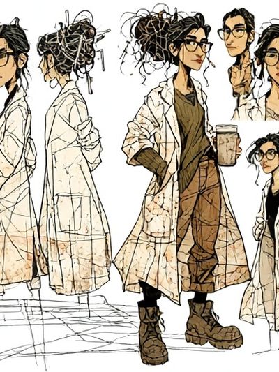 Fashion Character Sketch Poster. poster