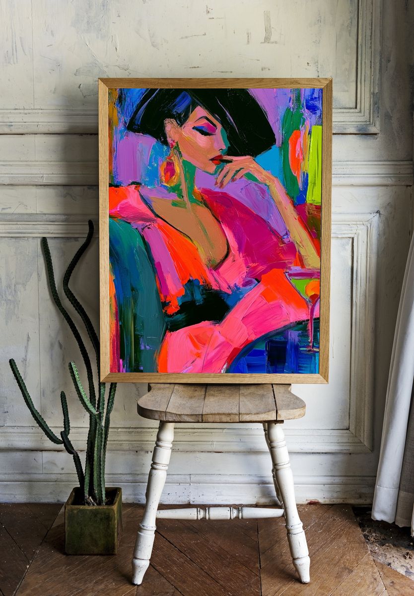 Fashion Portrait Pop-Art Poster. room preview