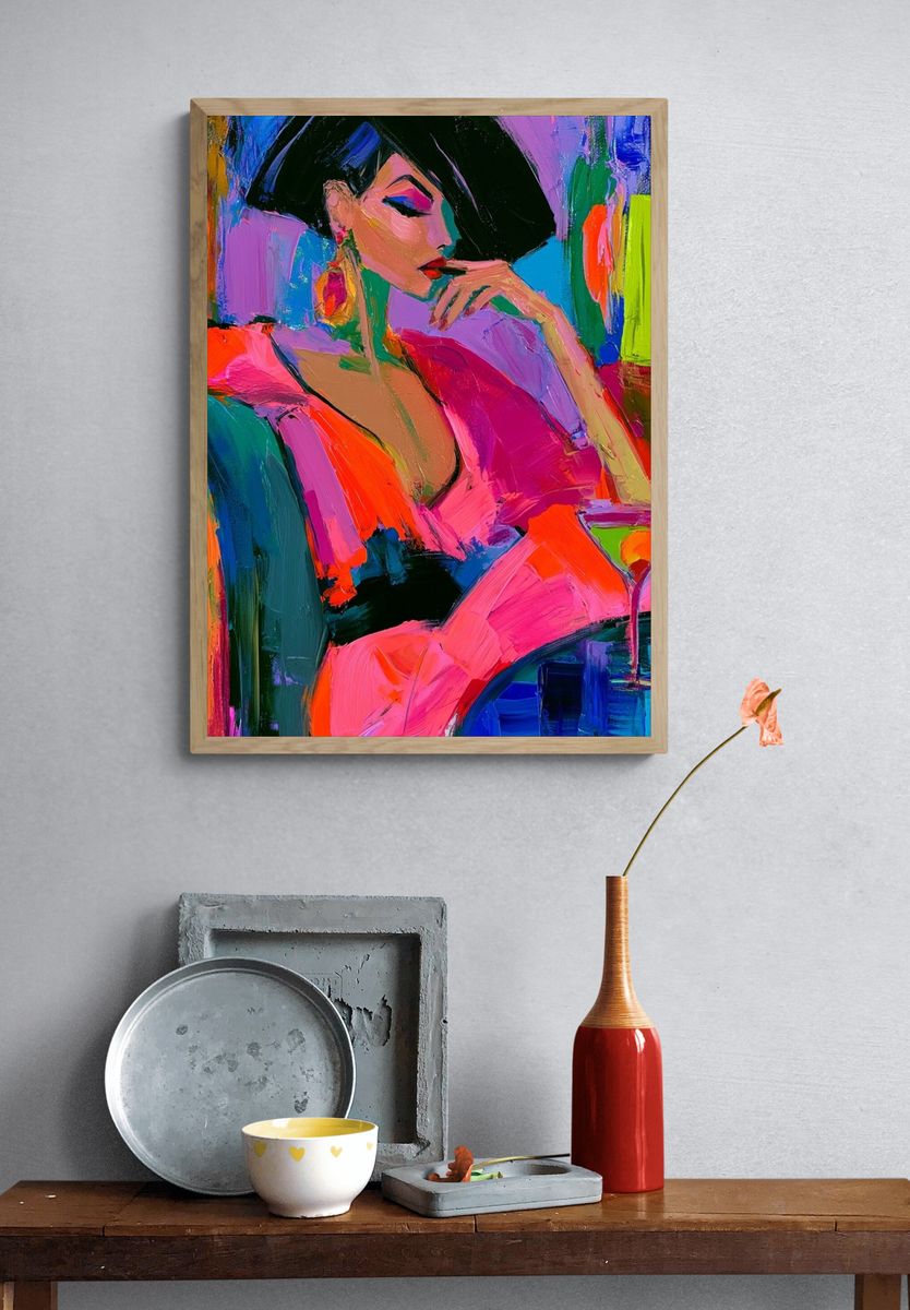 Fashion Portrait Pop-Art Poster. — room view 3