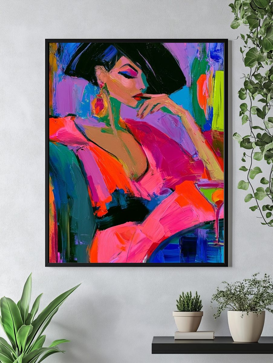 Fashion Portrait Pop-Art Poster. — room view 4