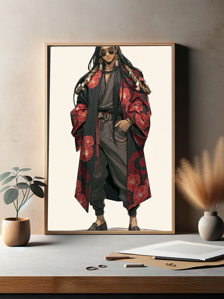 Fashion Portrait Digital Art Poster. — room view 2