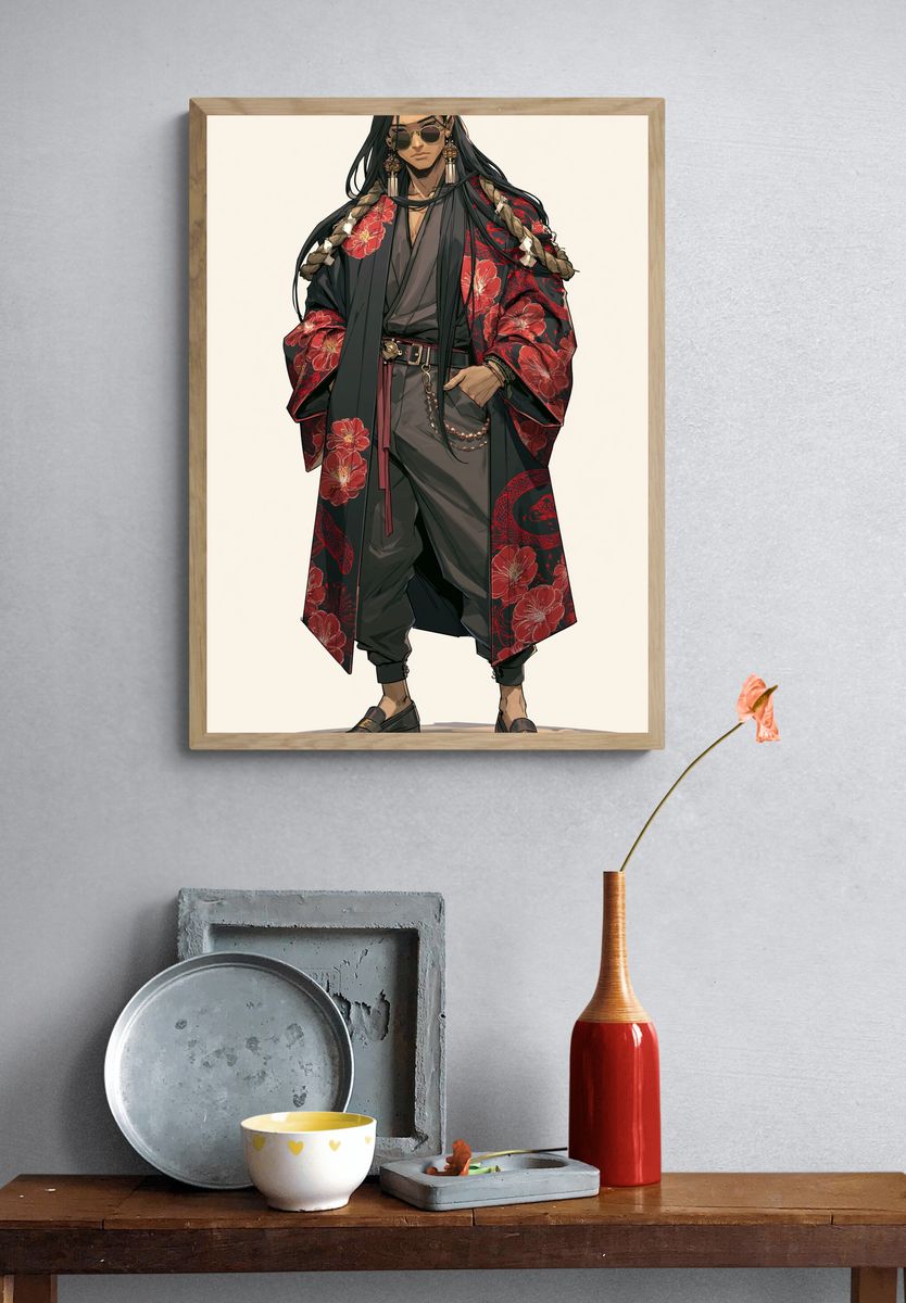 Fashion Portrait Digital Art Poster. — room view 3