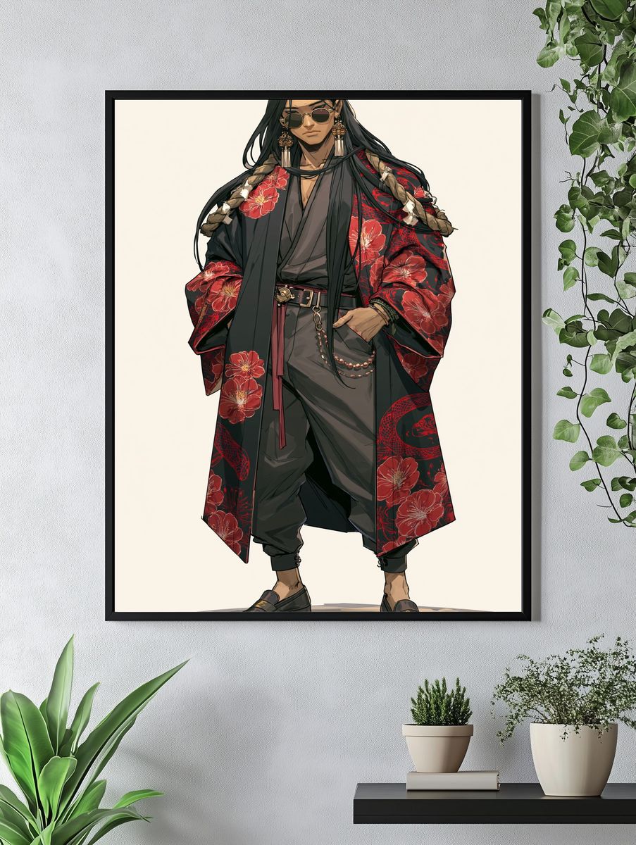 Fashion Portrait Digital Art Poster. — room view 4