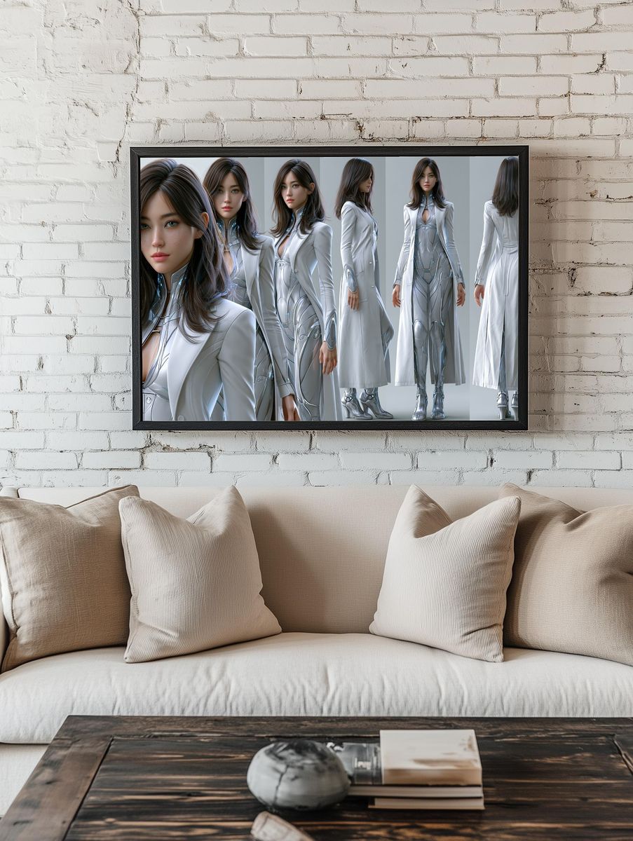 Futuristic Woman Fashion Poster. room preview