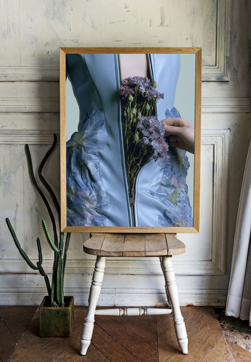 Floral Couture Jacket Photography Poster. room preview