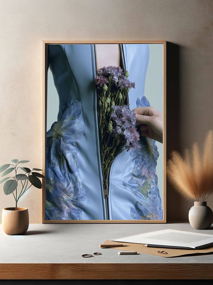 Floral Couture Jacket Photography Poster. — room view 2
