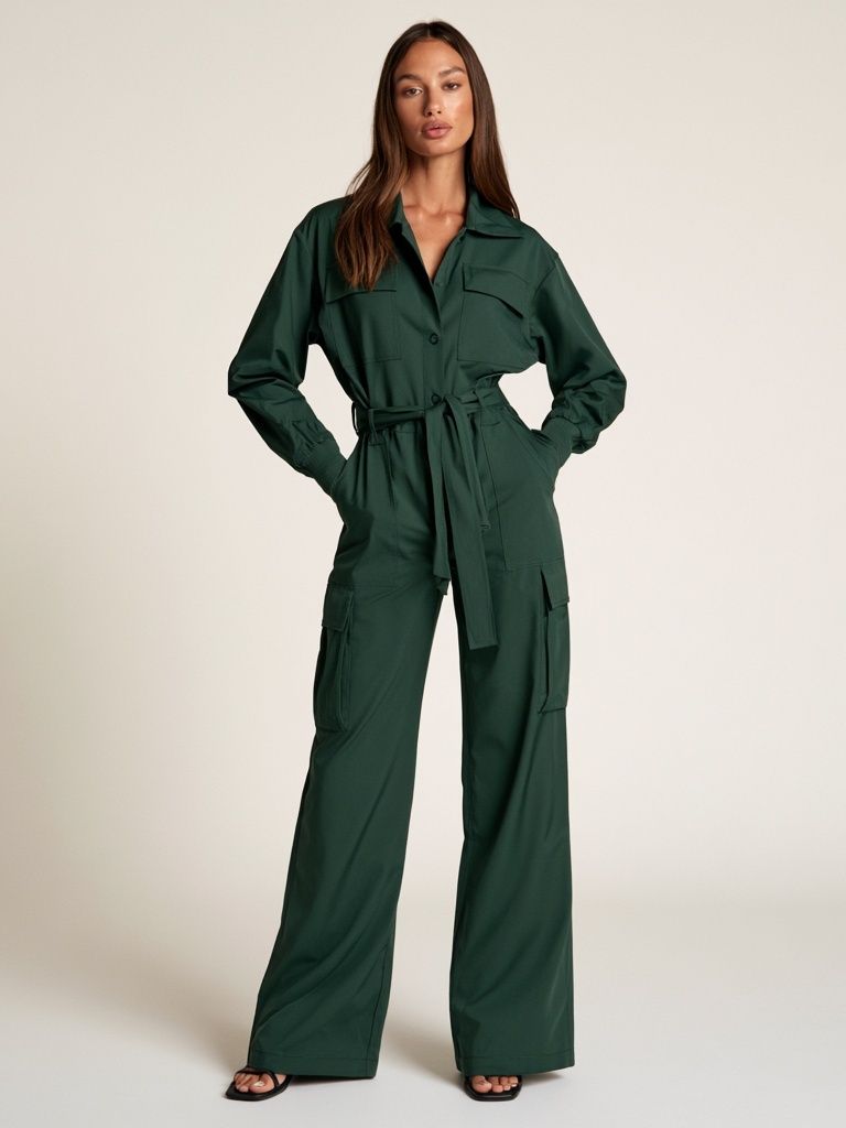 Emerald Green Jumpsuit Fashion Poster. poster — fashion art