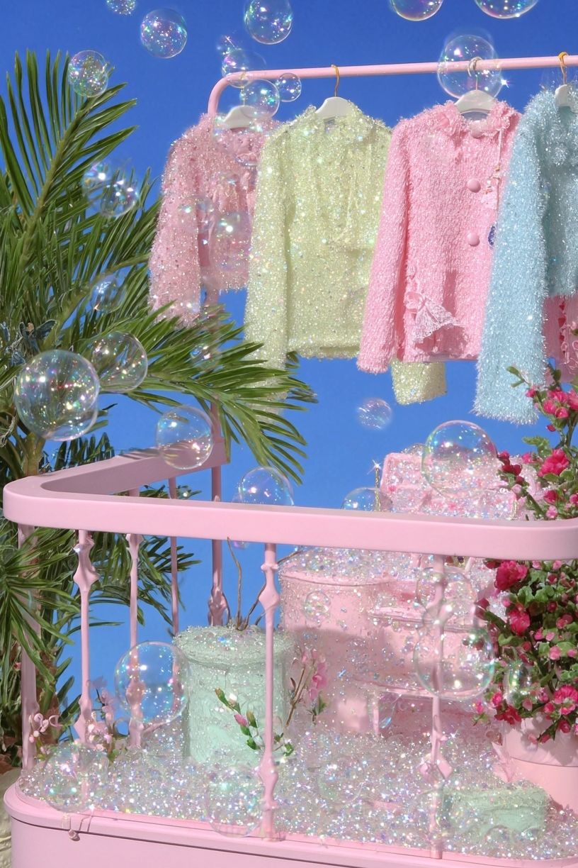 Pastel Glitter Fashion Display Poster. poster — fashion art