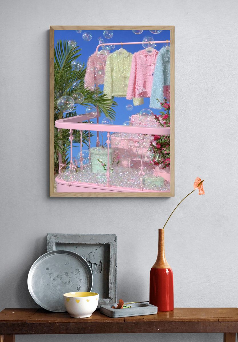 Pastel Glitter Fashion Display Poster. — room view 3