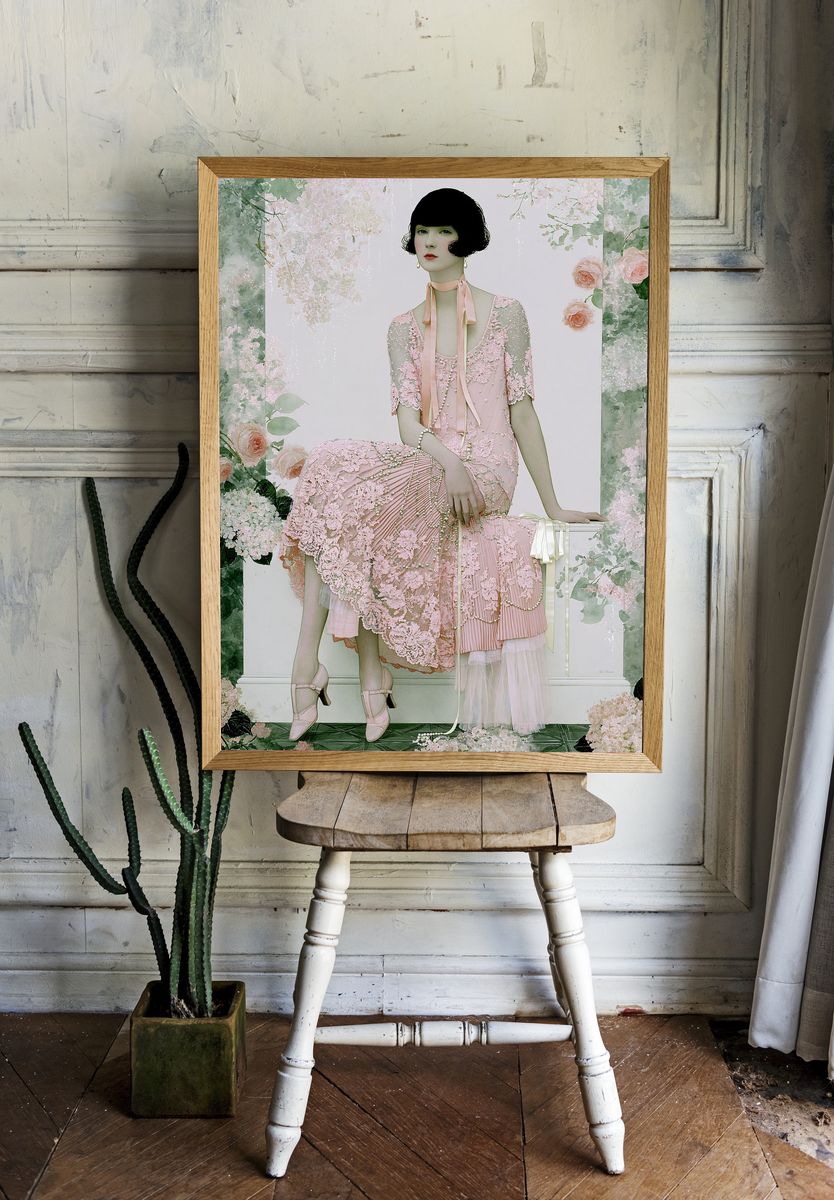 Pastel Fashion Portrait Print. — room view 1