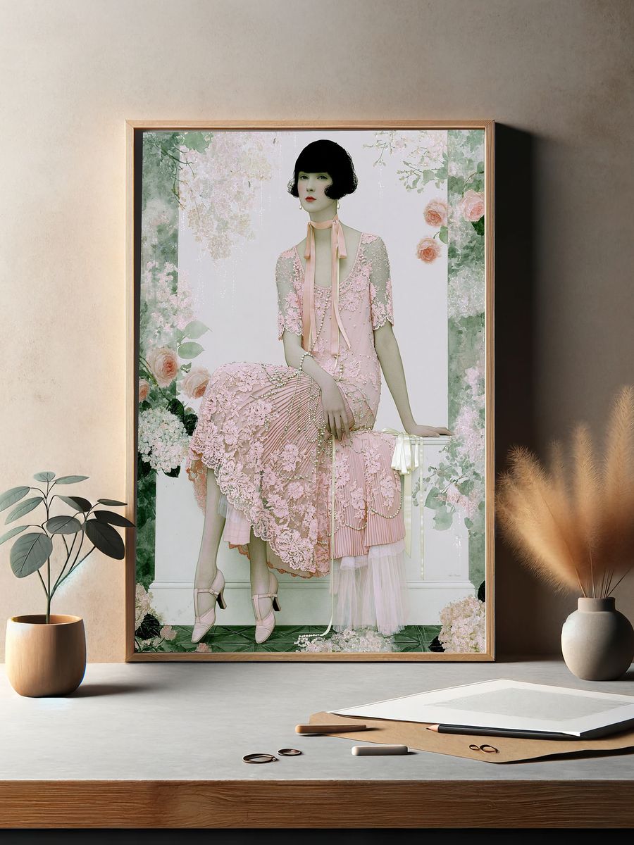 Pastel Fashion Portrait Print. — room view 2