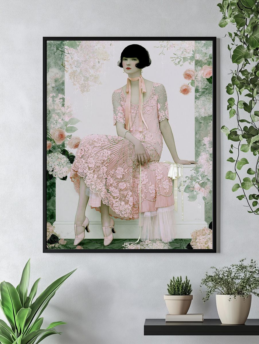 Pastel Fashion Portrait Print. — room view 4