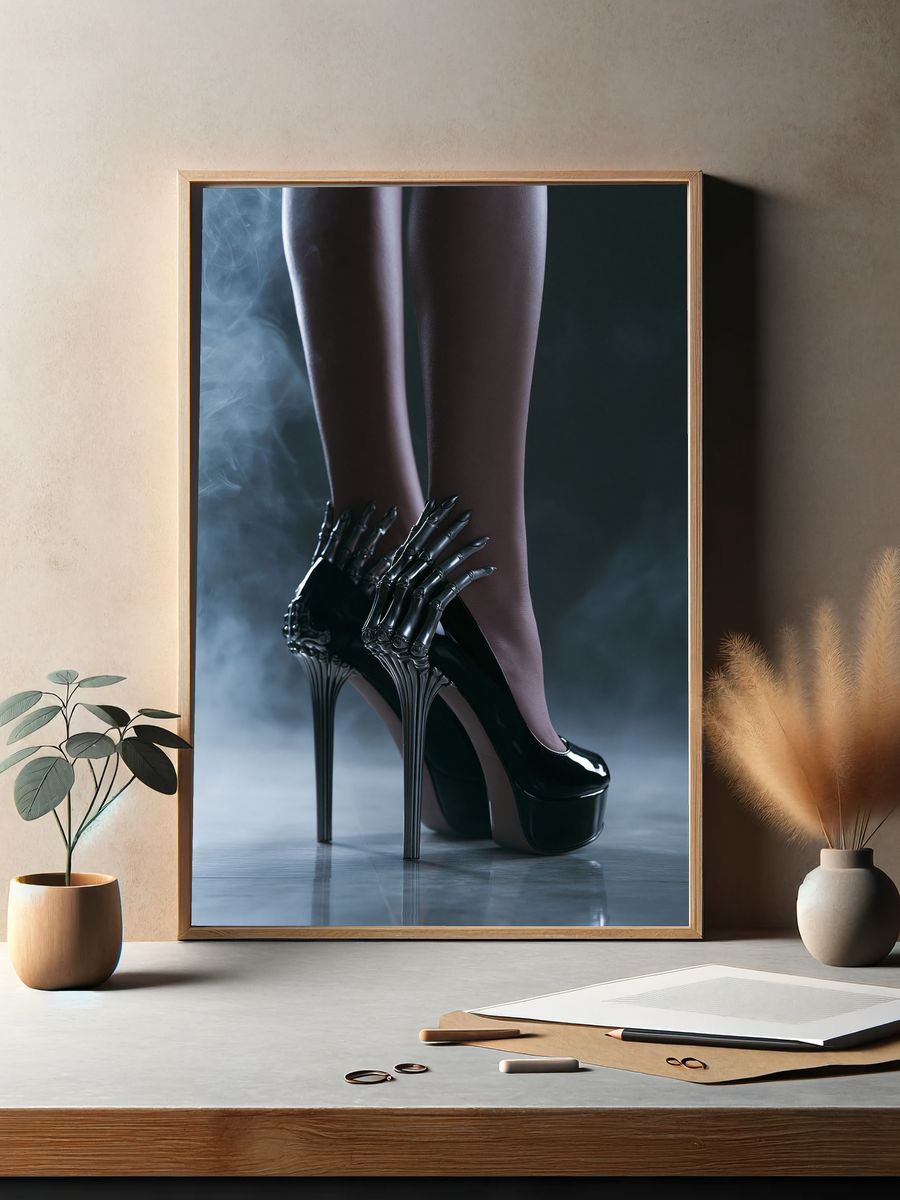 Gothic High Heels Photography Poster. — room view 2