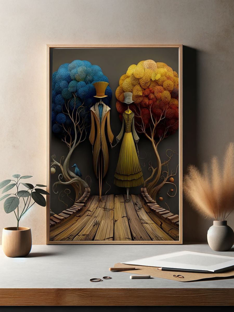 Surreal Fashion Forest Print. — room view 2