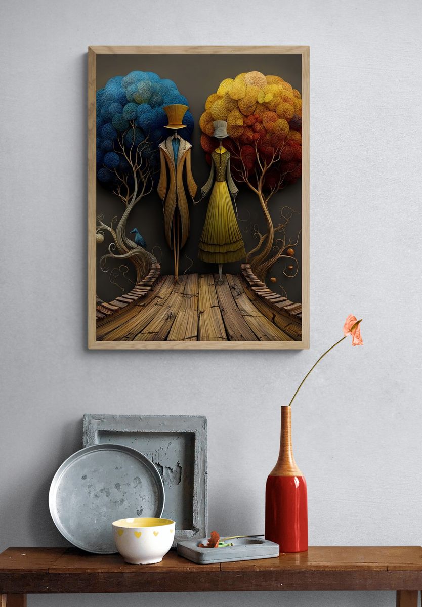 Surreal Fashion Forest Print. — room view 3