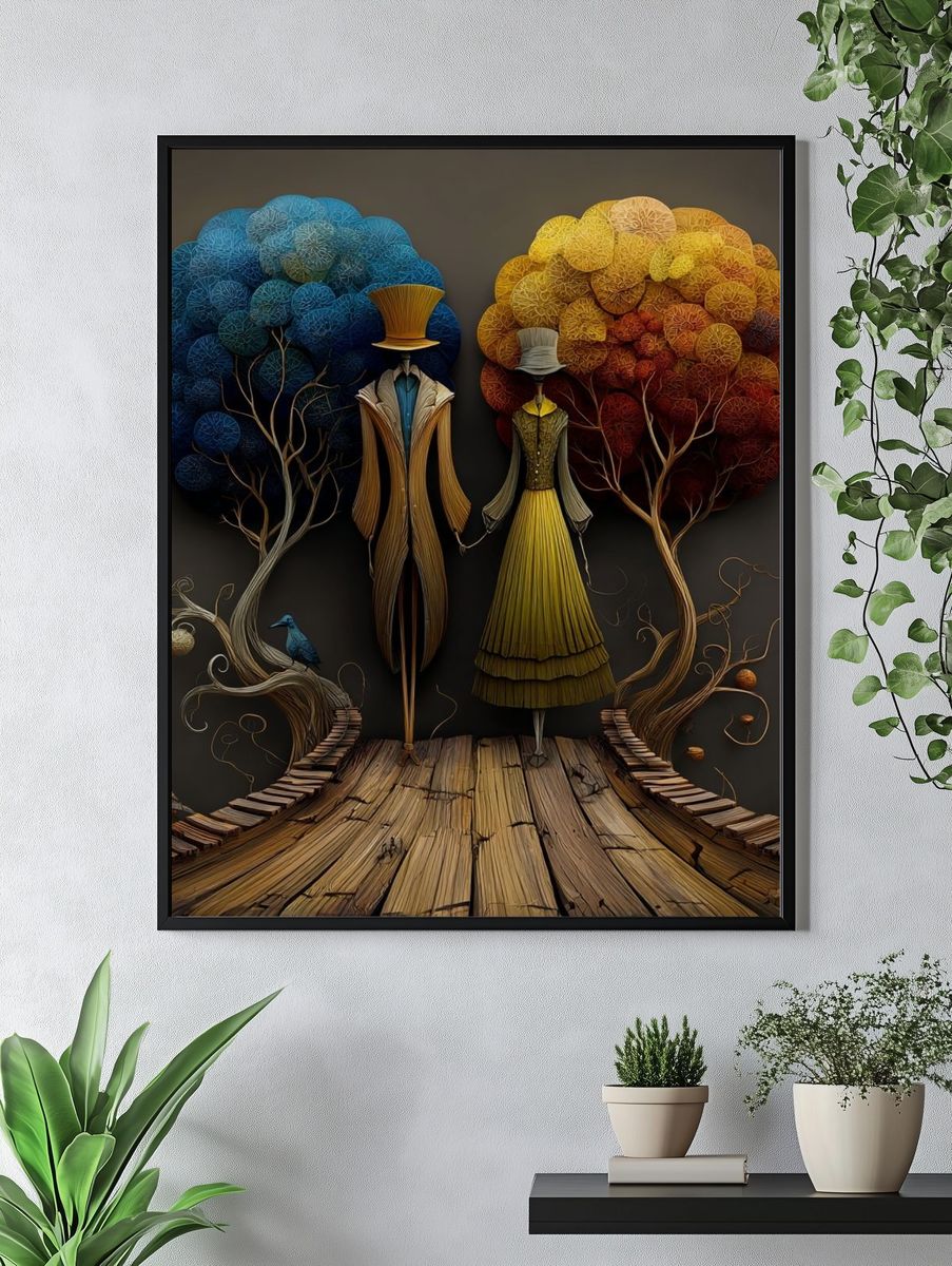 Surreal Fashion Forest Print. — room view 4