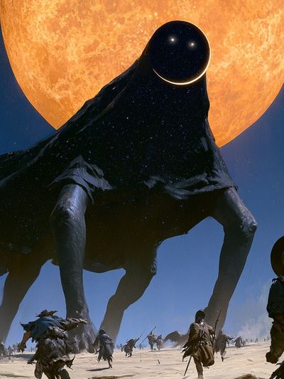 Celestial Giant — Surrealism Print. poster print