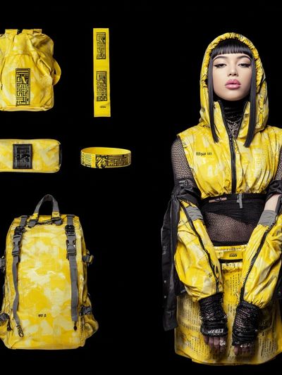 Avant-Garde Yellow Fashion Poster