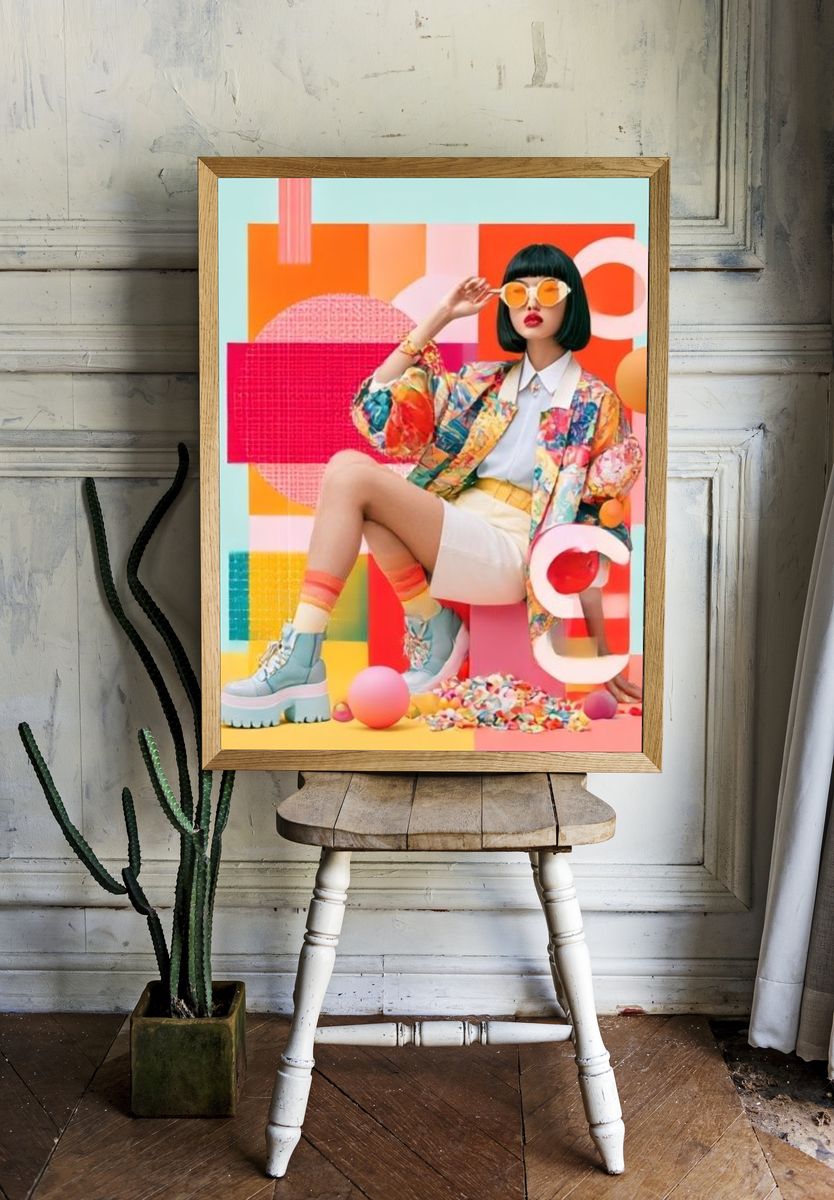 Color Pop Fashion Poster. — room view 1