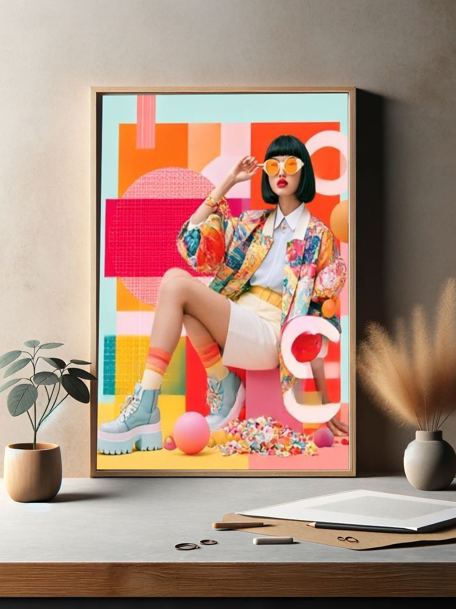 Color Pop Fashion Poster. — room view 2