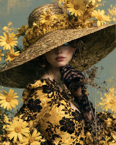 Floral Portrait Fashion Poster.