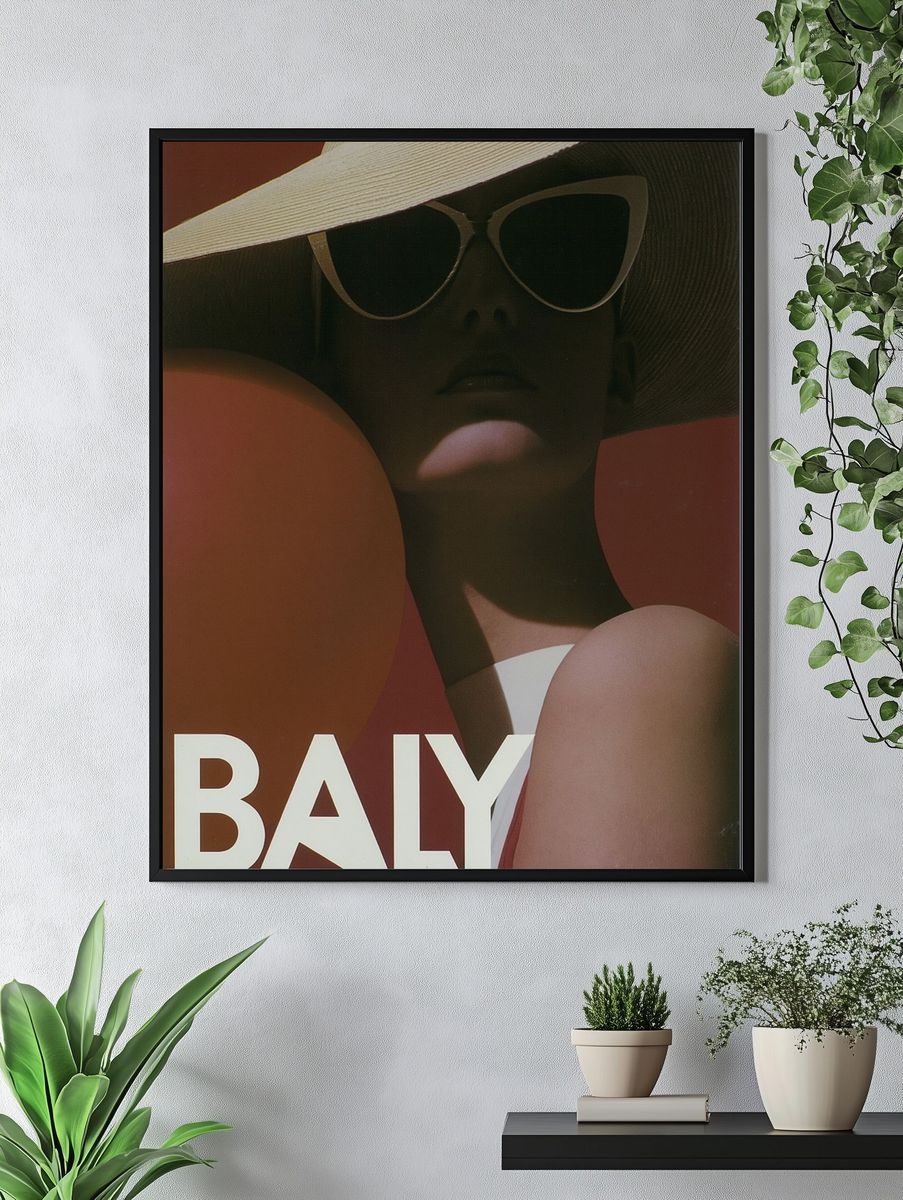 Bali Sun Hat Portrait Print. — room view 4