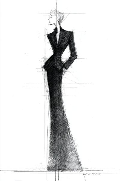 Fashion Illustration — Elegant Sketch Print. poster