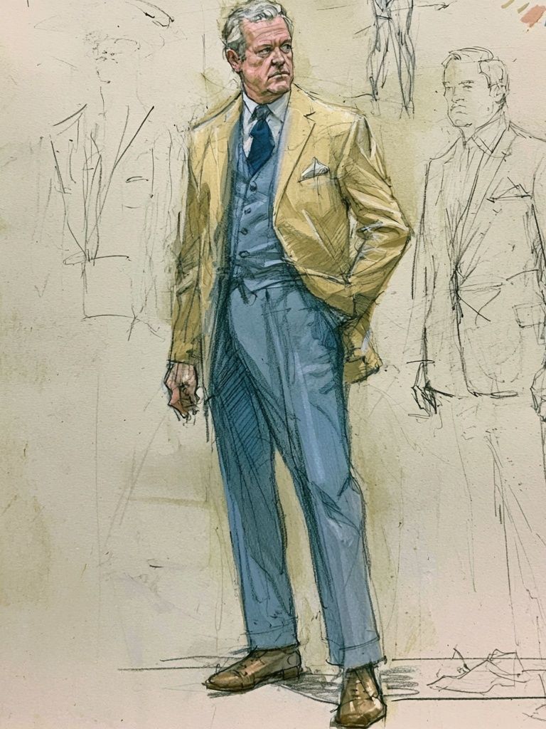 Tailored Gentleman Fashion Illustration Poster. poster — fashion art