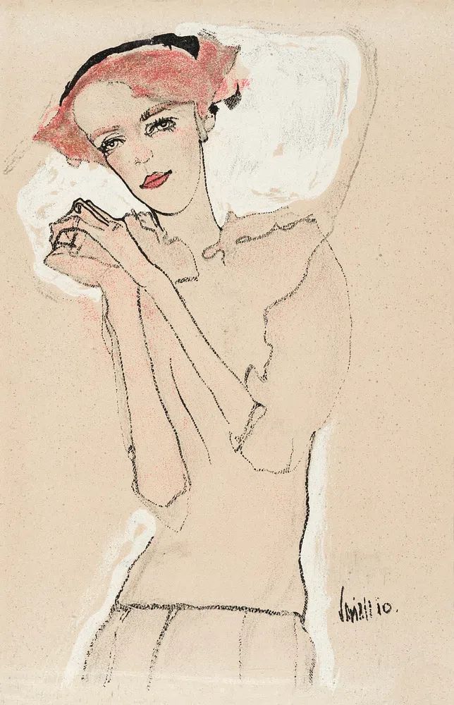 Portrait Woman (1910) Egon Schiele. poster detail