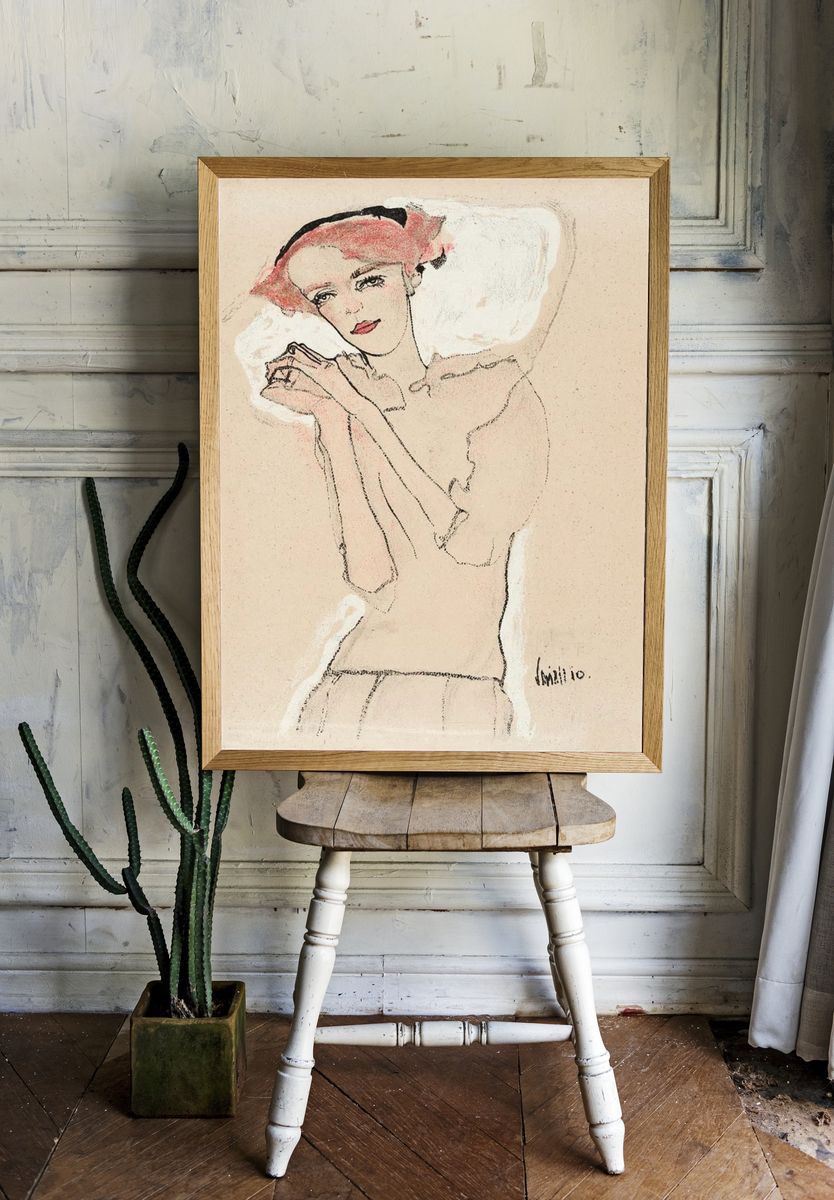 Portrait Woman (1910) Egon Schiele. — room view 1