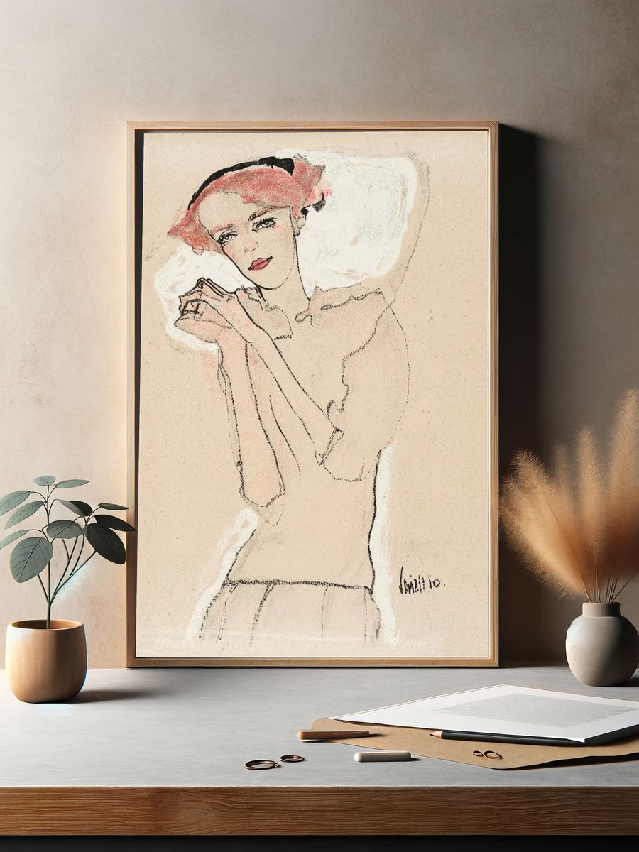 Portrait Woman (1910) Egon Schiele. — room view 2