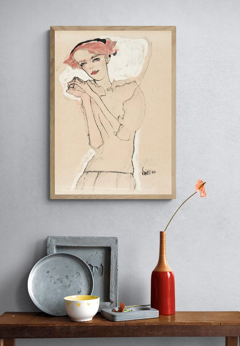 Portrait Woman (1910) Egon Schiele. — room view 3