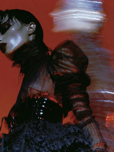Avant-Garde Fashion Portrait Print.