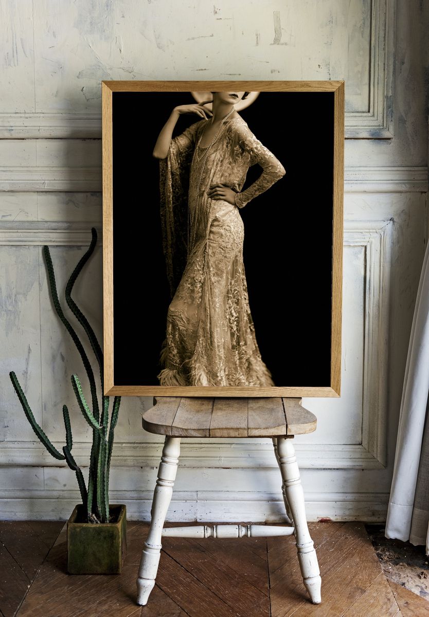 Art Deco Fashion Portrait Poster. — room view 1