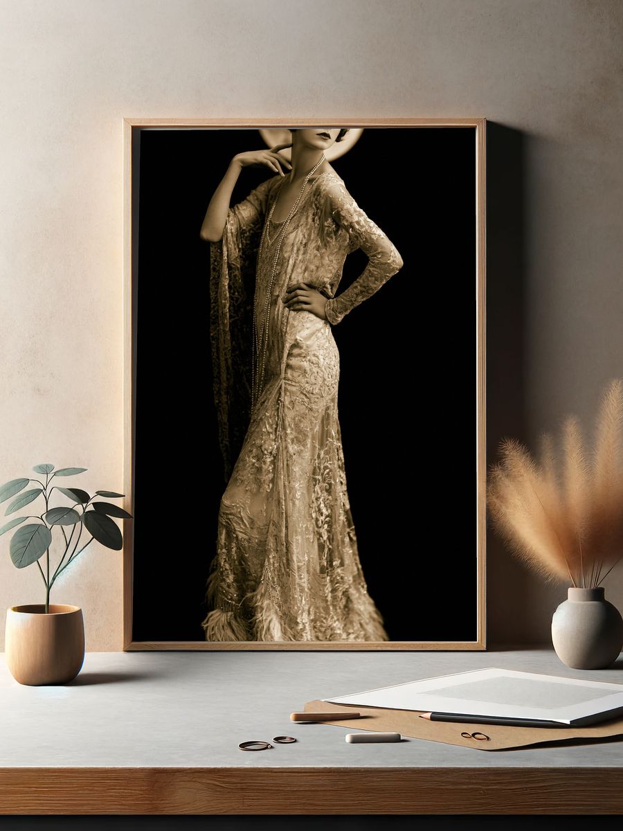 Art Deco Fashion Portrait Poster. — room view 2