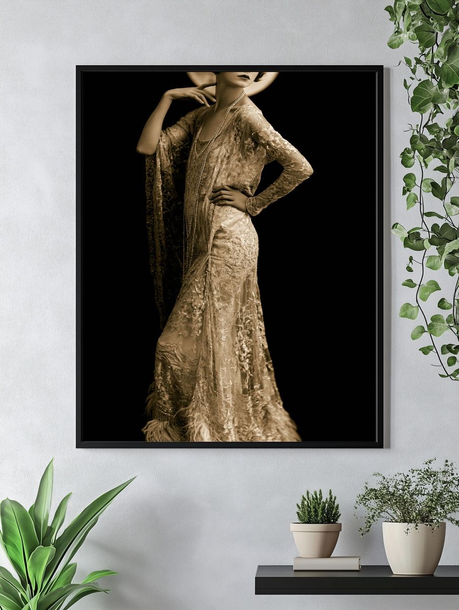 Art Deco Fashion Portrait Poster. — room view 4