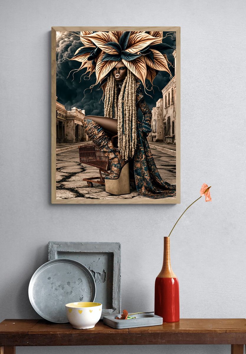 Avant-Garde Fashion Portrait Poster. — room view 3