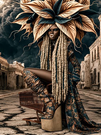 Avant-Garde Fashion Portrait Poster.