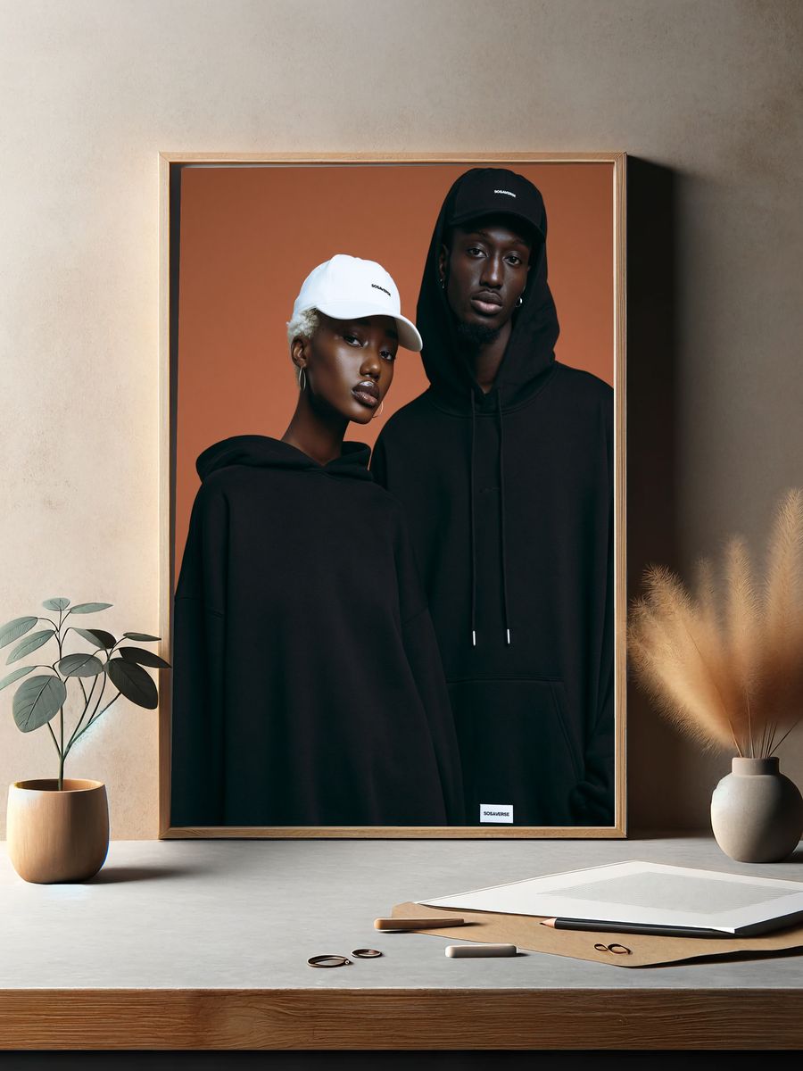 Streetwear Duo Fashion Poster. — room view 2
