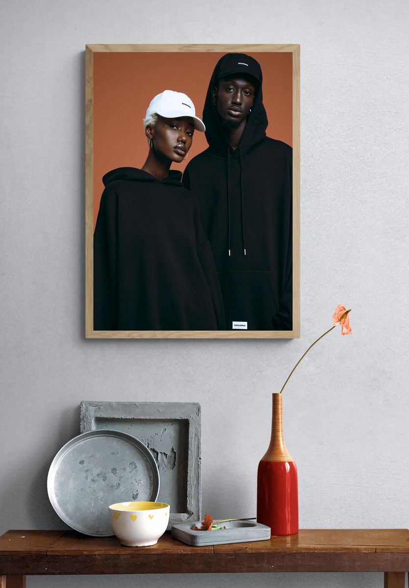 Streetwear Duo Fashion Poster. — room view 3