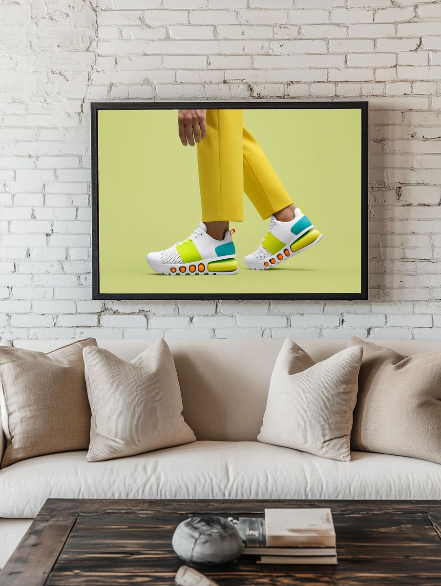 Colorblock Sneakers Fashion Poster. — room view 1