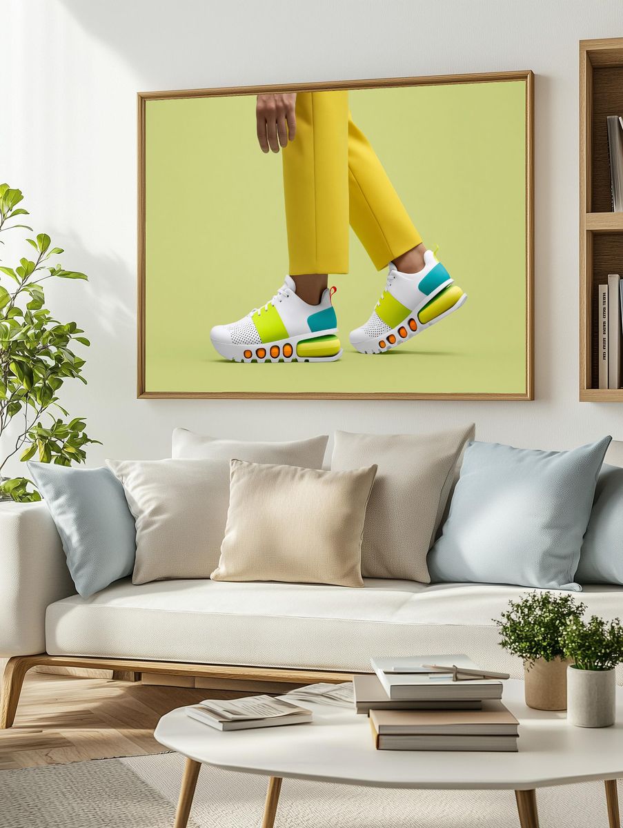 Colorblock Sneakers Fashion Poster. — room view 2