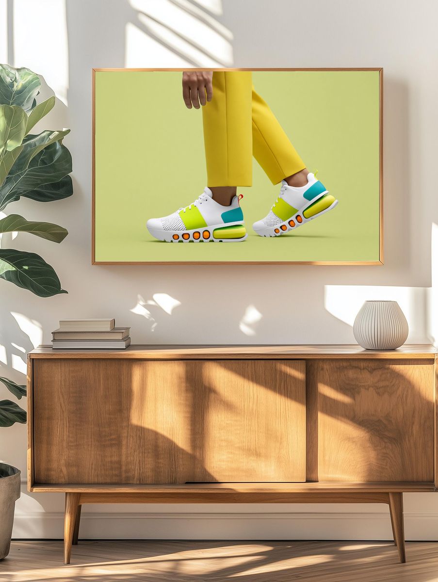 Colorblock Sneakers Fashion Poster. — room view 3