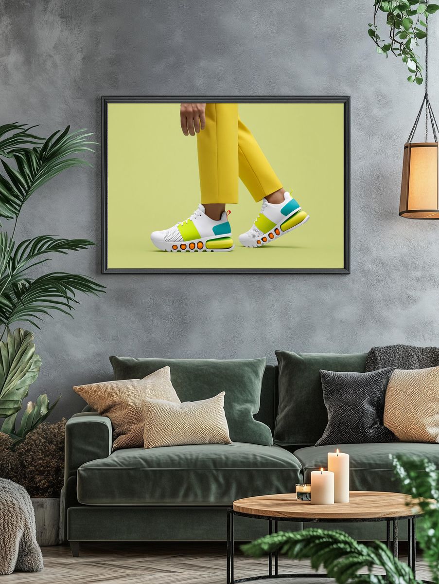 Colorblock Sneakers Fashion Poster. — room view 4